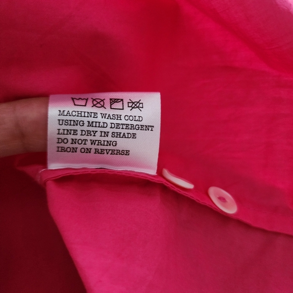 Olivia James The Label Women's Annie Puff Sleeve Blouse Hot Pink size XSmall‎ - Picture 10 of 10